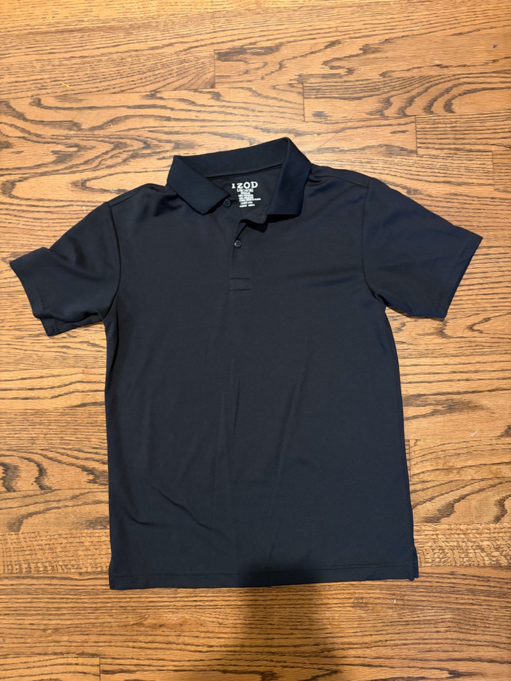 Izod Men’s Black Short-Sleeve Polo